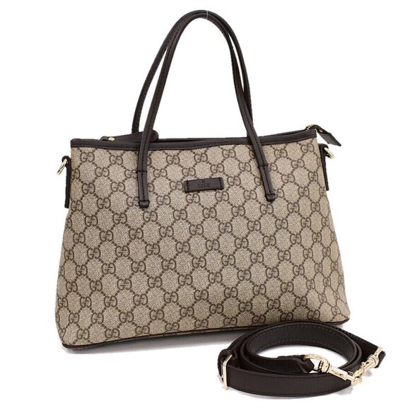 GUCCI GG Supreme Monogram Small Tote 353440 Hand Bag PVC leather - Picture 1 of 9
